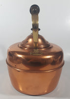 Vintage Goose Neck Copper Tea Pot Kettle with Black Wood Handle Made in England