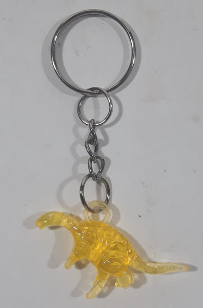 Translucent Yellow T-Rex Tyrannosaurus Rex Dinosaur Miniature 3/4" x 1 1/4" Key Chain