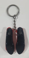 Minnie Mouse Style Red and Black High Heel Shoes with Red White Polka Dot Bow Tie 2" Long Key Chain