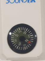 SoundFX White Plastic 1 1/8" x 2 3/8" Key Chain with Compass