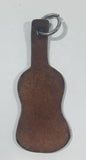 Mexico Brown Leather Acoustic Guitar Shaped Key Chain