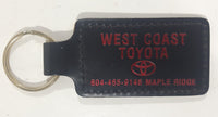 West Coast Toyota Maple Ridge Black Leather 1 1/2" x 3" Key Chain