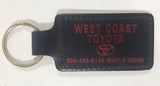 West Coast Toyota Maple Ridge Black Leather 1 1/2" x 3" Key Chain