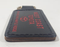 West Coast Toyota Maple Ridge Black Leather 1 1/2" x 3" Key Chain