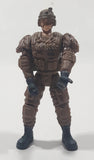 Chap Mei S1 Sentinel 1 Army Military Soldier 4" Tall Toy Action Figure - Brown Camo