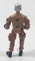 Soldier in Brown 3 3/4" Tall Rubber Toy Action Figure