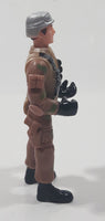 Soldier in Brown 3 3/4" Tall Rubber Toy Action Figure