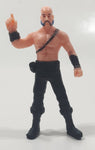 Shirtless Bald Man Figure with Black Mustache and Blue Chops 4" Tall Toy Action Figure