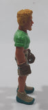 Green Shirt Brown Gloves Blonde Hair Man 3 3/4" Tall Toy Action Figure