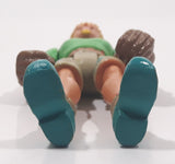 Green Shirt Brown Gloves Blonde Hair Man 3 3/4" Tall Toy Action Figure