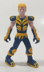 Blue and Yellow Blonde Hair Wolverine Style 4 5/8" Tall Toy Action Figure