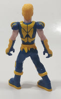 Blue and Yellow Blonde Hair Wolverine Style 4 5/8" Tall Toy Action Figure