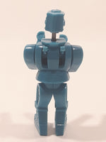 2017 Mattel World's Smallest Rock'Em Sock'Em Robots Blue Robot 3" Tall Plastic Toy Figure