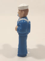 1999 Recot Subway JGI Cracker Jack Blue Sailor Whistle 3" Tall Plastic Toy Figure