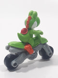 2014 McDonalds Nintendo Mario Kart Yoshi on Dirt Bike 2 3/4" Tall Toy Figure