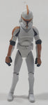 2008 Hasbro LFL Star Wars Clone Wars Clone Trooper Orange 4" Tall Toy Action Figure