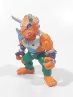 1990 Playmates Mirage Studios TMNT Teenage Mutant Ninja Turtles Triceraton 4 1/4" Tall Toy Action Figure