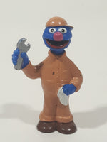 JHP Sesame Street Grover as Mechanic with Wrench 2 5/8" Tall PVC Toy Figure