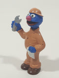 JHP Sesame Street Grover as Mechanic with Wrench 2 5/8" Tall PVC Toy Figure