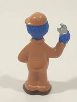 JHP Sesame Street Grover as Mechanic with Wrench 2 5/8" Tall PVC Toy Figure