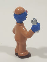 JHP Sesame Street Grover as Mechanic with Wrench 2 5/8" Tall PVC Toy Figure