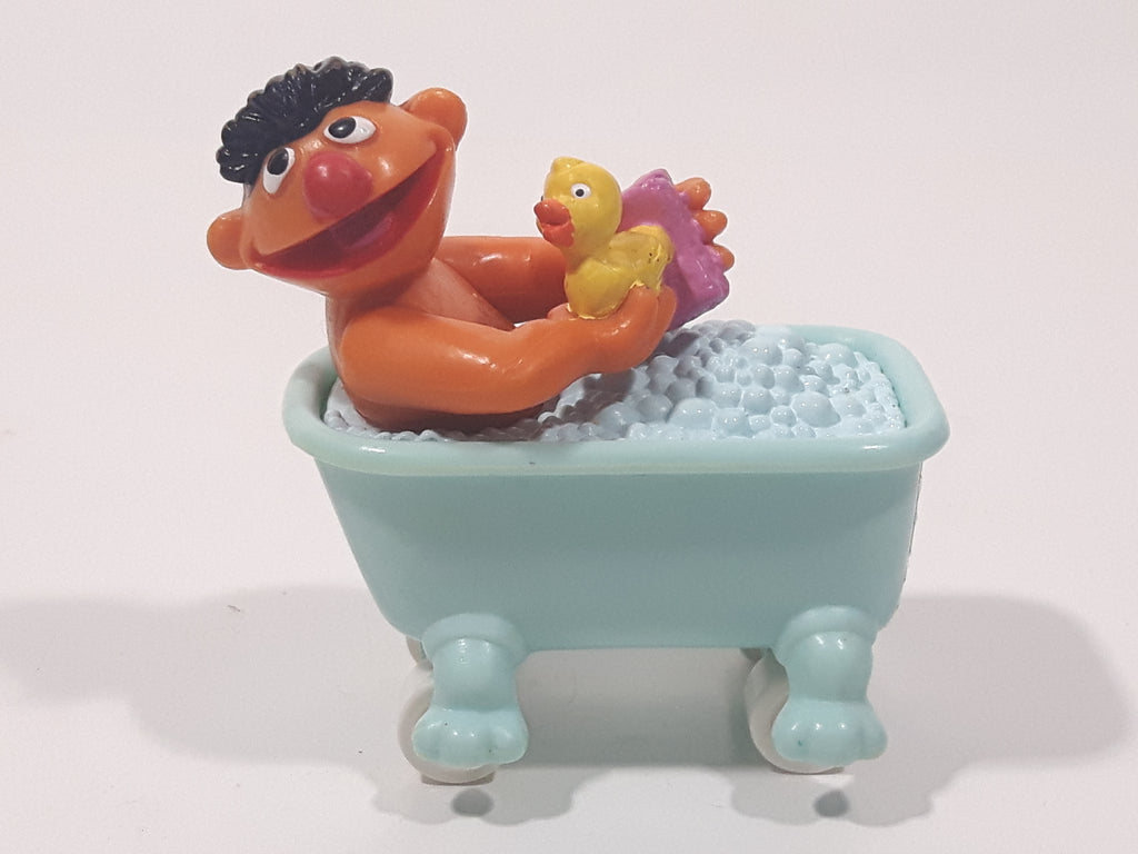 Applause Muppets Bert in Bath Tub with Rubber Ducky 2 1/2" Long Toy Ve