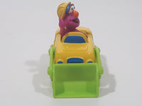 1997 Tyco Matchbox Sesame Street Animal Bull Dozer Front End Loader Yellow 3 1/4" Long Toy Vehicle