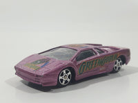 2002 Maisto Ultimate Marvel Lamborghini Diablo Green Goblin Metallic Purple Pink 1/64 Scale Die Cast Toy Dream Super Car Vehicle