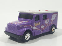 2002 Maisto Marvel Gambit Armored Van Truck Purple with White Roof Die Cast Toy Car Vehicle