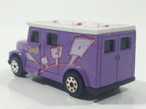 2002 Maisto Marvel Gambit Armored Van Truck Purple with White Roof Die Cast Toy Car Vehicle