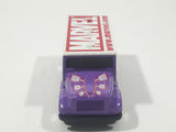 2002 Maisto Marvel Gambit Armored Van Truck Purple with White Roof Die Cast Toy Car Vehicle