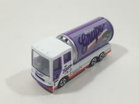 RealToy Cabover Tanker Truck Always Grape Juice White with Purple Can Die Cast Toy Car Vehicle