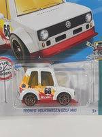 2022 Hot Wheels Tooned Volkswagen Golf MK1 White Die Cast Toy Car Vehicle New in Package