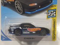 2018 Hot Wheels Mad Mike HW Speed Graphics '95 Mazda RX-7 Black Die Cast Toy Car Vehicle New in Package
