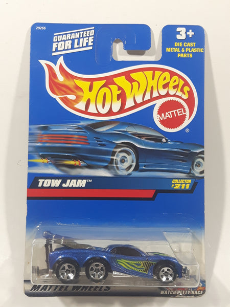 2000 Hot Wheels Tow Jam Blue Die Cast Toy Car Vehicle New in Package