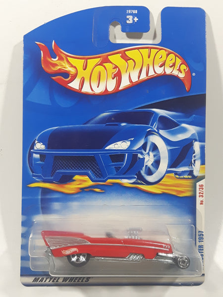 2001 Hot Wheels 1957 Roadster Red Die Cast Toy Car Vehicle New in Package