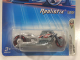2005 Hot Wheels First Editions Realistix Airy 8 Metalflake Silver Motorcycle Die Cast Toy Vehicle New in Package