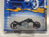 2001 Hot Wheels Skull & Crossbones Blast Lane Motorcycle Black Die Cast Toy Motorbike Vehicle New in Package