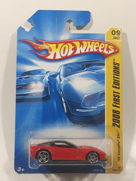 2008 Hot Wheels First Editions '09 Corvette ZR1 Red Die Cast Toy Car Vehicle New in Package