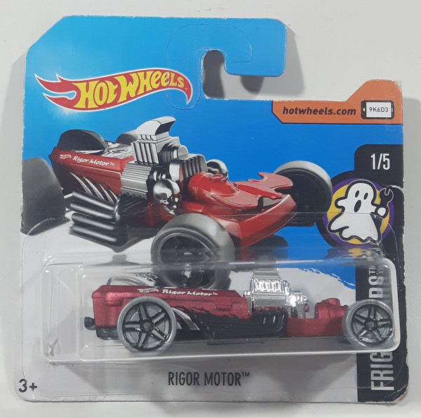 2017 Hot Wheels Fright Cars Rigor Motor Dark Red Die Cast Toy Car Vehicle New in Package Short Card