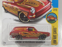 2016 Hot Wheels HW Art Cars Custom '69 Volkswagen Squareback Red Die Cast Toy Car Vehicle New in Package