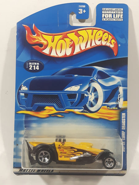 2000 Hot Wheels Super Comp Dragster Yellow Die Cast Toy Car Vehicle New in Package