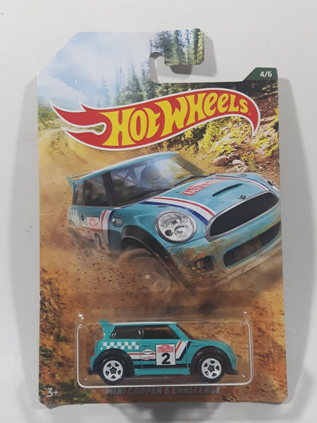 2019 Hot Wheels Rally Sport Mini Cooper S Challenge Teal Blue Die Cast Toy Car Vehicle New in Package