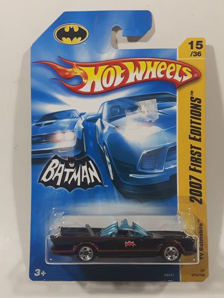 2007 Hot Wheels First Editions DC Comics Batman TV Batmobile Black Die Cast Toy Car Vehicle New in Package