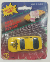 Vintage Tai Cheong Free Wheeling Action! 6890 Porsche 944 Yellow Die Cast Toy Car Vehicle New in Package