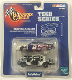 1998 Hasbro Winner's Circle Tech Series NASCAR #2 Rusty Wallace Ford White and Dark Blue 1:64 Scale Die Cast Toy Car Vehicle New in Package