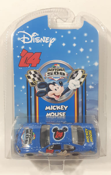 2004 Team Caliber Daytona 500 Nascar '04 Disney Mickey Mouse Blue Die Cast Toy Race Car Vehicle New in Package