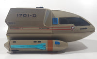 1992 Playmates Paramount Pictures Star Trek The Next Generation Goddard Enterprises Shuttle Craft 15 1701-D 11" Long Plastic Spacecraft Vehicle