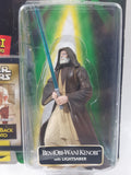 1998 Hasbro Kenner Star Wars The Power Of The Force Ben (Obi-Wan) Kenobi 3 3/4" Tall Toy Action Figure with Lightsaber and Episode I FlashBack Photo New in Package