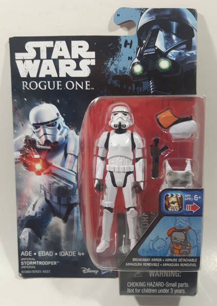2016 Hasbro Disney Star Wars Rogue One Imperial Stormtrooper 4" Tall Toy Action Figure with Breakaway Armor and Freeze Frame Action Slide Photo New in Package